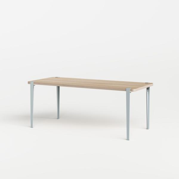 Tiptoe Indoor Dining Table With Metal Legs 180 x 90cm - Oak Veneer in Pale Blue