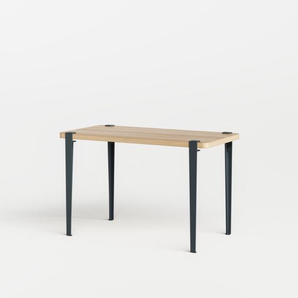 Tiptoe DIning Table / Desk With Metal Legs 120 x 60cm - Oak Veneer in Midnight Blue