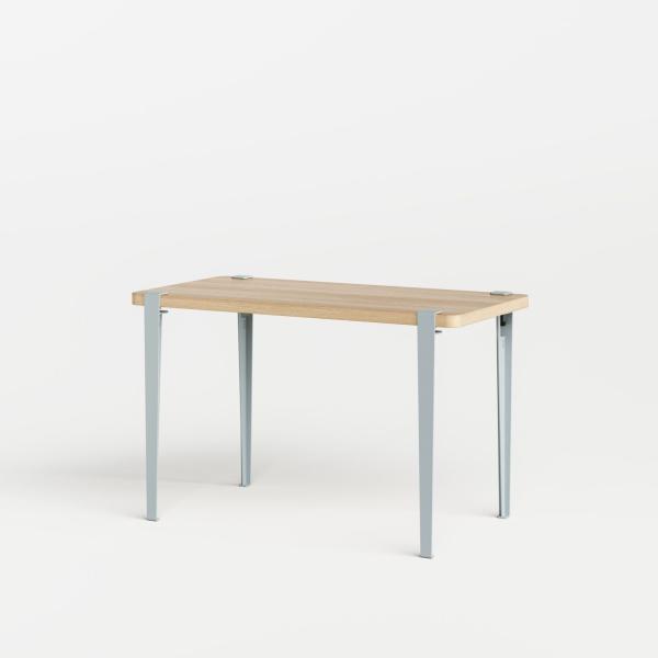 Tiptoe DIning Table / Desk With Metal Legs 120 x 60cm - Oak Veneer in Pale Blue