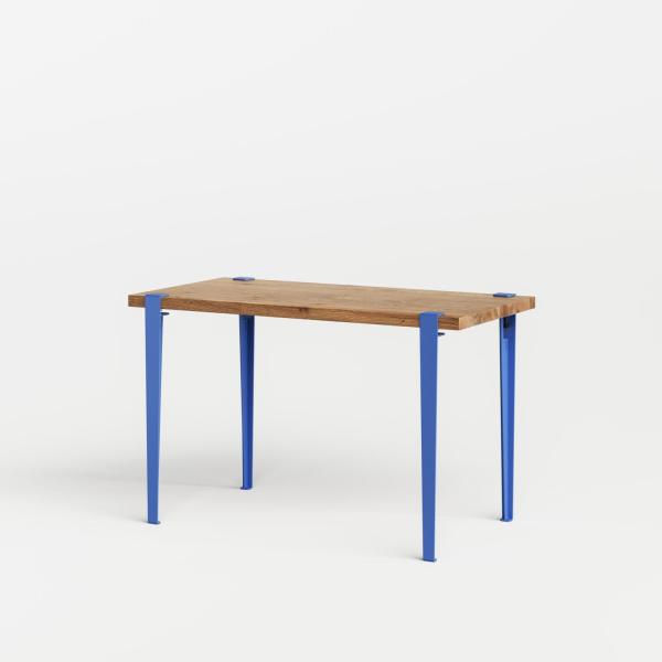 Tiptoe Desk With Metal Legs 120 x 60cm - Reclaimed Wood in Azure Blue