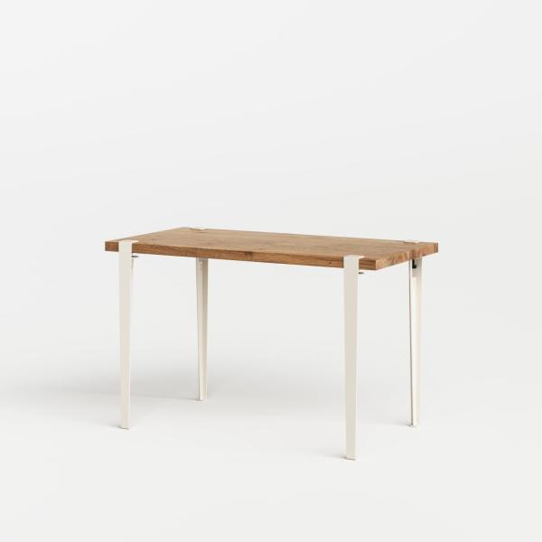 Tiptoe Desk With Metal Legs 120 x 60cm - Reclaimed Wood in Cream White
