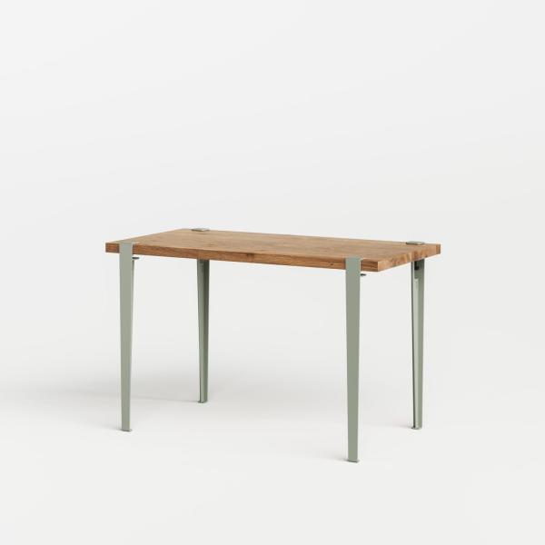 Tiptoe Desk With Metal Legs 120 x 60cm - Reclaimed Wood in Eucalyptus Grey