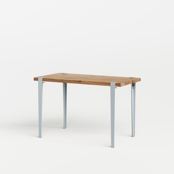 Tiptoe Desk With Metal Legs 120 x 60cm - Reclaimed Wood in Pale Blue