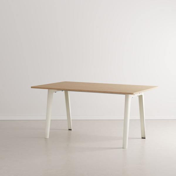 New Modern Indoor Dining Table 160cm - Oak By Tiptoe in Cream White