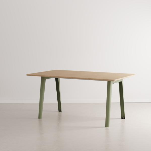 New Modern Indoor Dining Table 160cm - Oak By Tiptoe in Khaki Green