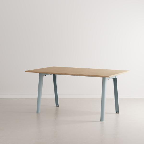 New Modern Indoor Dining Table 160cm - Oak By Tiptoe in Pale Blue