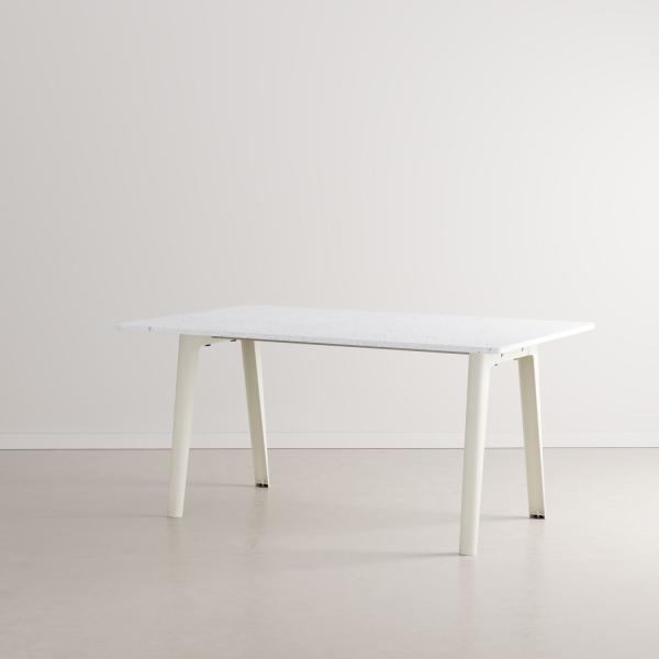 New Modern Indoor Dining Table 160cm - Recycled Plastic By Tiptoe in Cream White