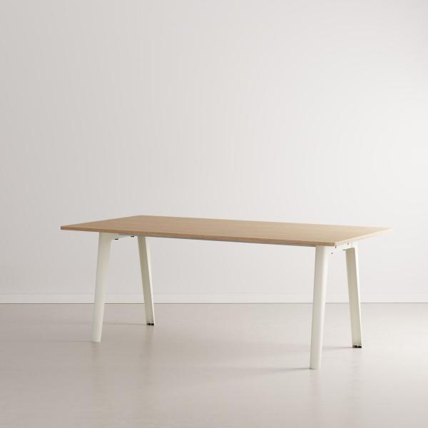 New Modern Indoor Dining Table 190cm - Oak By Tiptoe in Cream White