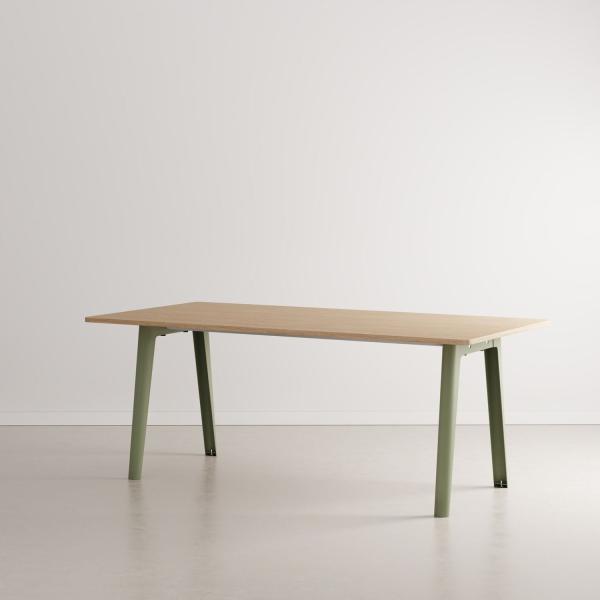 New Modern Indoor Dining Table 190cm - Oak By Tiptoe in Khaki Green