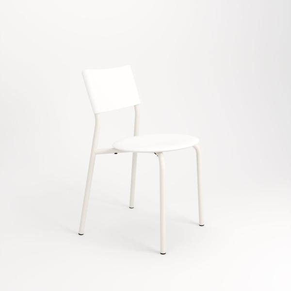 SSDr Indoor Chair - Recycled Plastic Seat By Tiptoe in Cream White