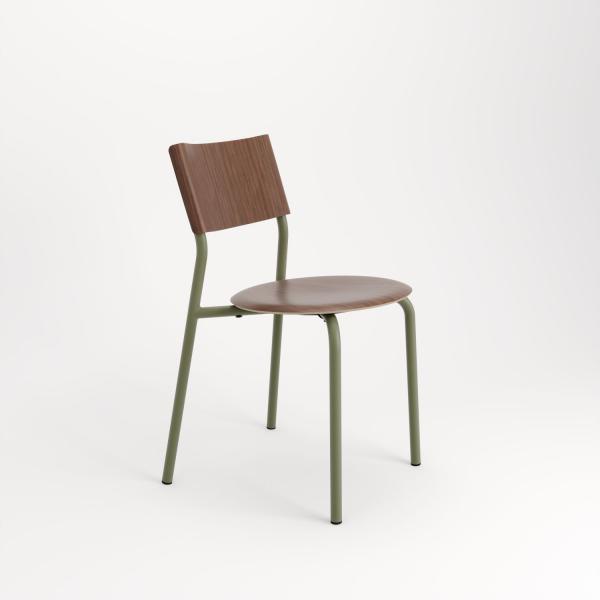 SSD Infoor Chair - Walnut Seat By Tiptoe in Khaki Green