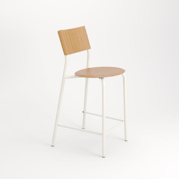 SSD Indoor Counter Height Bar Chair 65cm - Oak By Tiptoe in Cream White