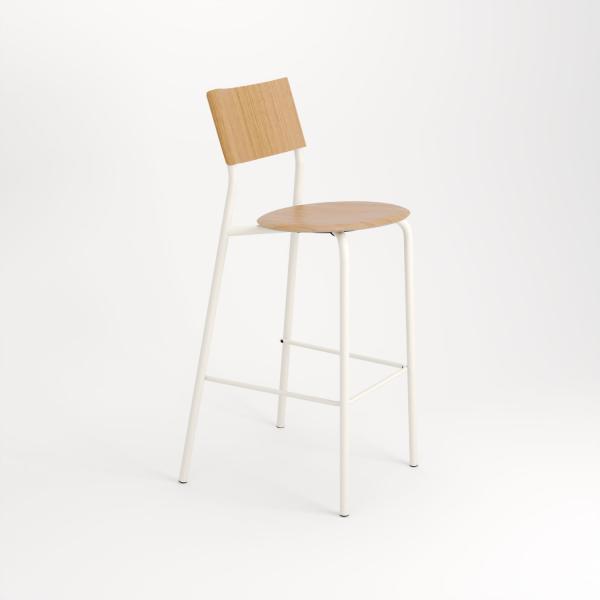 SSD Indoor Bar Chair 75cm - Oak By Tiptoe in Cream White