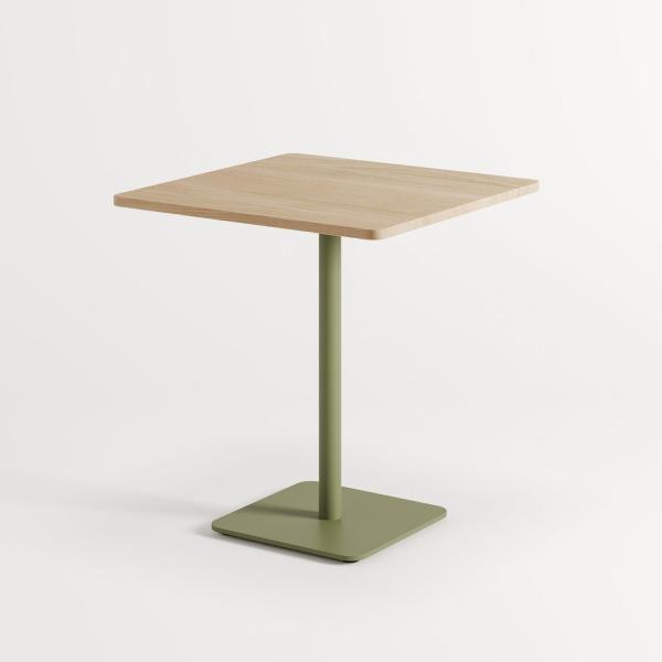Moka Indoor Bistro Table 70 x 70cm - Oak By Tiptoe in Khaki Green