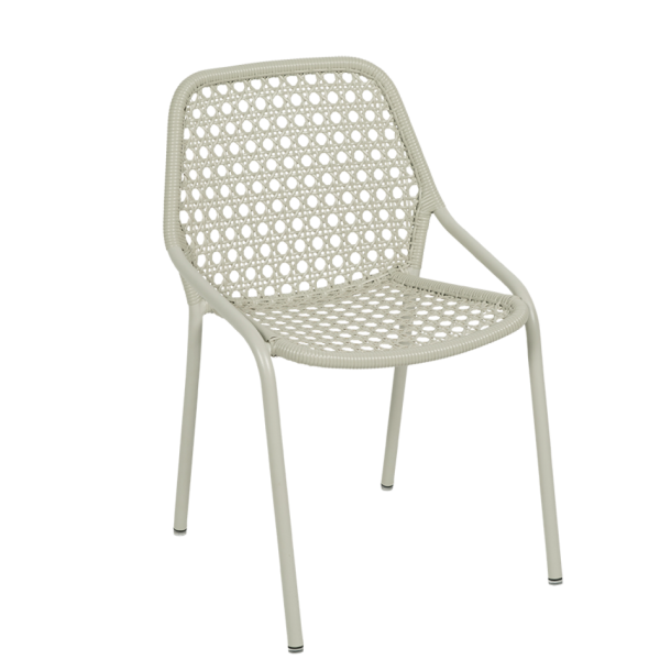 Croisette dining chair by Fermob in Clay Grey