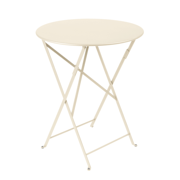 Bistro Outdoor Folding Table Round 60cm By Fermob in Latte Beige