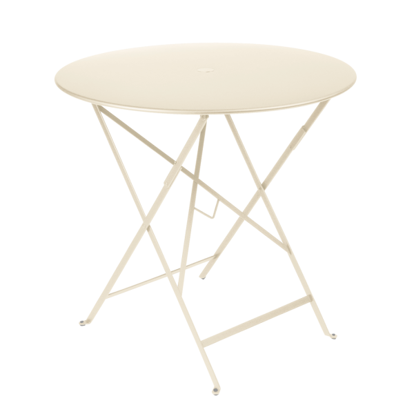 Bistro Outdoor Folding Table Round 77cm By Fermob in Latte Beige