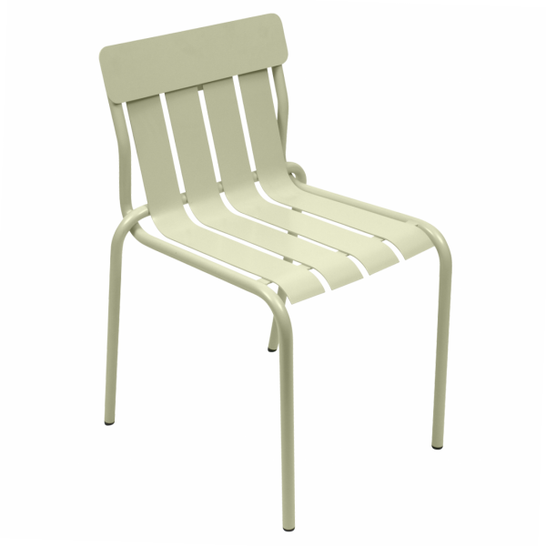 Stripe Aluminium Outdoor Dining Chair By Fermob in Willow Green