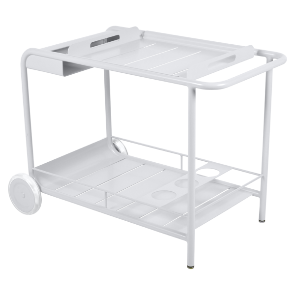 Luxembourg Outdoor Bar Trolley By Fermob in Cotton White