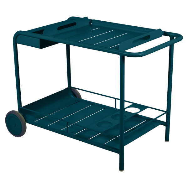 Luxembourg Outdoor Bar Trolley By Fermob in Acapulco Blue