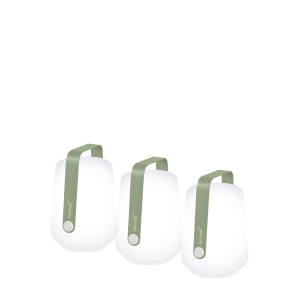 Balad Portable Outdoor Lamps 12cm Set 3 By Fermob in Cactus