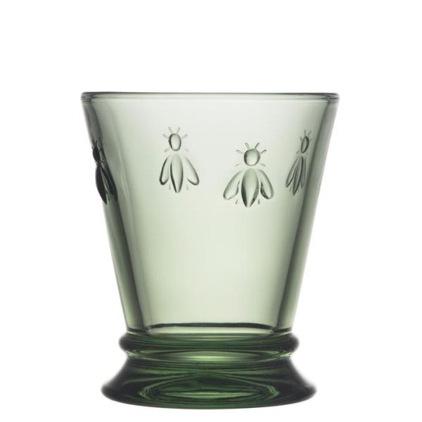 Bee French Tumbler Short Glass By La Rochere - Olive Green