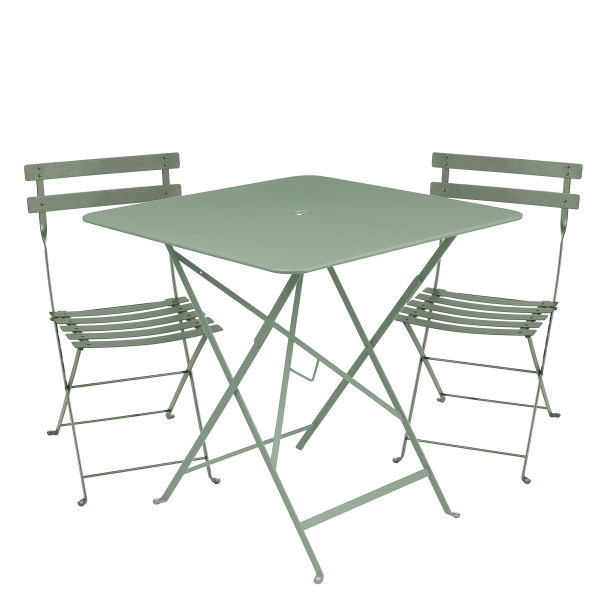 Bistro Outdoor Folding Cafe Set - 71cm Square By Fermob in Cactus