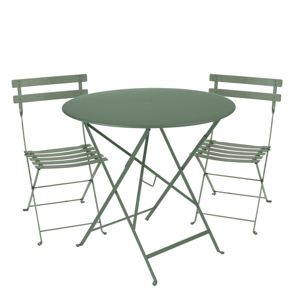 Bistro Outdoor Folding Cafe Set - 77cm Round By Fermob in Cactus