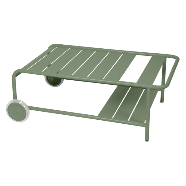 Luxembourg Outdoor Low Table with Wheels By Fermob in Cactus