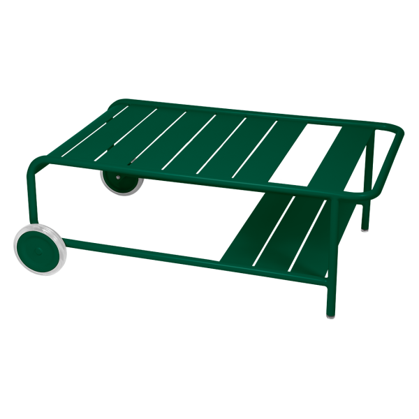 Luxembourg Outdoor Low Table with Wheels By Fermob in Cedar Green