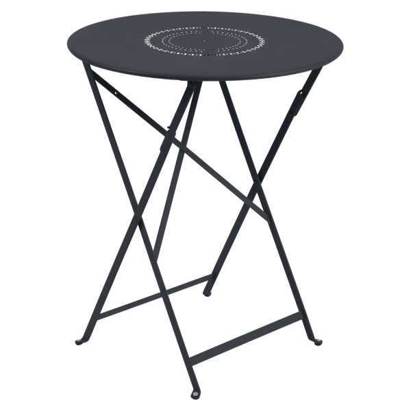 Floreal Folding Garden Table Round 60cm By Fermob in Anthracite