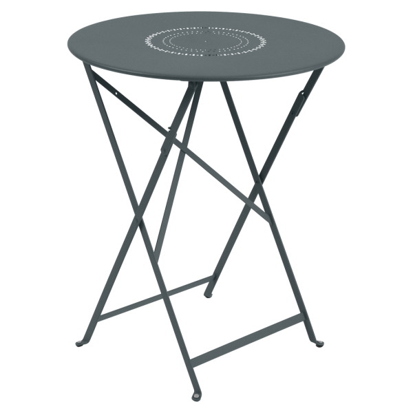 Floreal Folding Garden Table Round 60cm By Fermob in Storm Grey