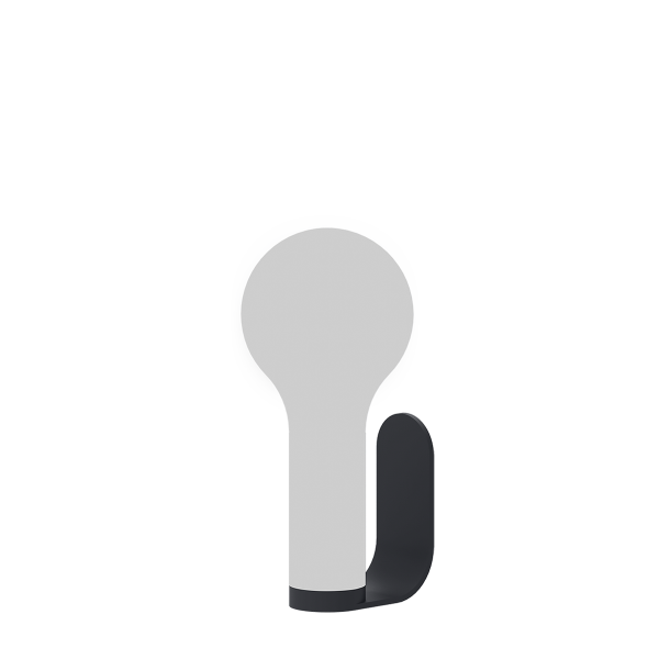 Aplo Outdoor Portable Lamp Wall Bracket By Fermob in Anthracite