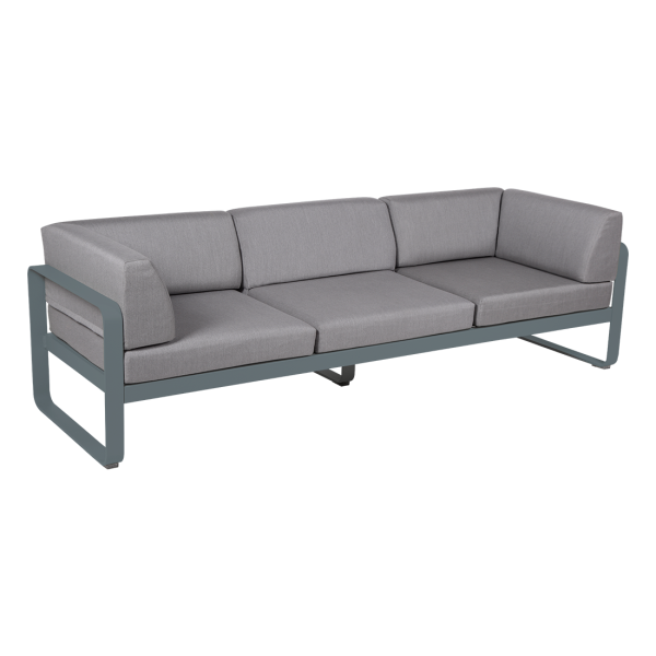 Bellevie 3 Seater Outdoor Club Sofa By Fermob in Storm Grey
