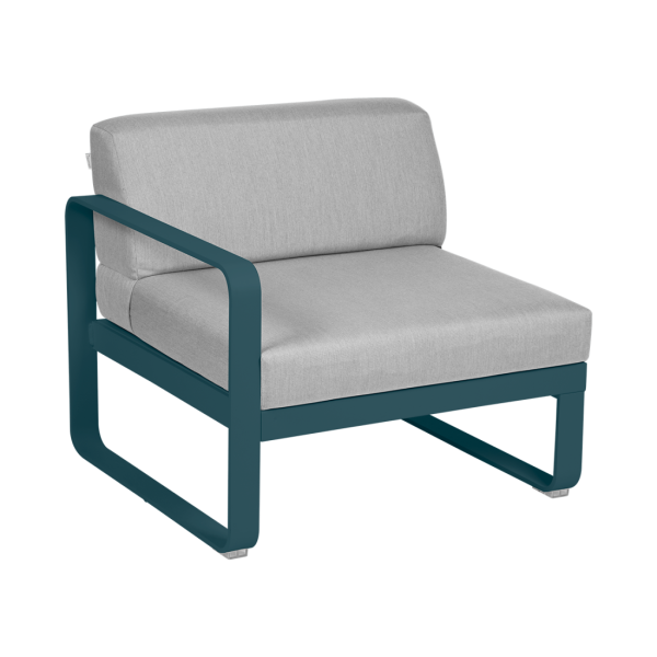 Bellevie Outdoor Modular 1 Seater Left Module By Fermob in Acapulco Blue