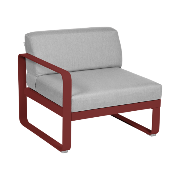Bellevie Outdoor Modular 1 Seater Left Module By Fermob in Chilli