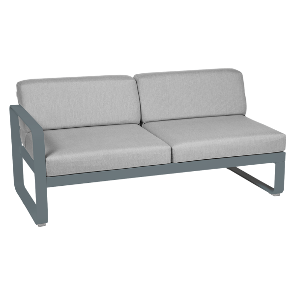 Bellevie Outdoor Modular 2 Seater Left Module By Fermob in Storm Grey