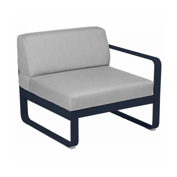 Bellevie Outdoor Modular 1 Seater Right Module By Fermob in Deep Blue