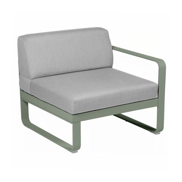 Bellevie Outdoor Modular 1 Seater Right Module By Fermob in Cactus