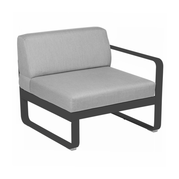 Bellevie Outdoor Modular 1 Seater Right Module By Fermob in Anthracite