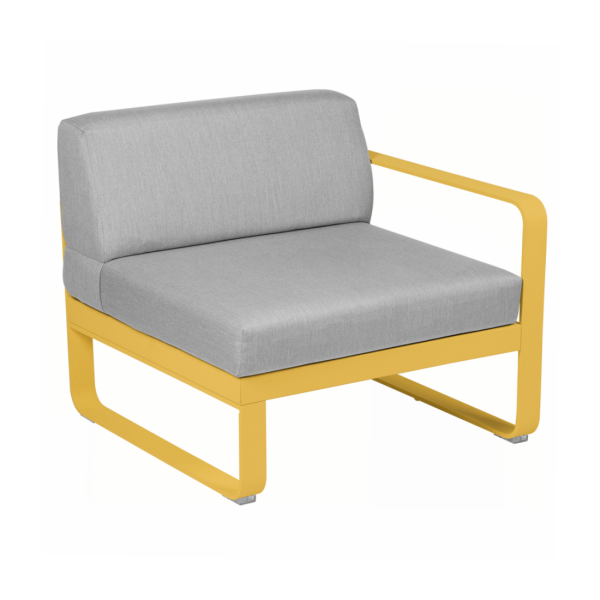 Bellevie Outdoor Modular 1 Seater Right Module By Fermob in Honey