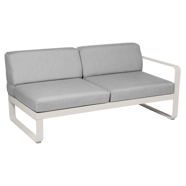 Bellevie Outdoor Modular 2 Seater Right Module By Fermob in Clay Grey