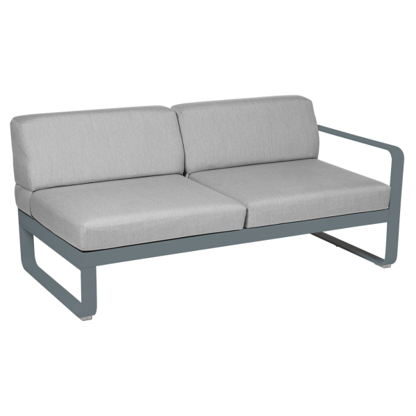 Bellevie Outdoor Modular 2 Seater Right Module By Fermob in Storm Grey