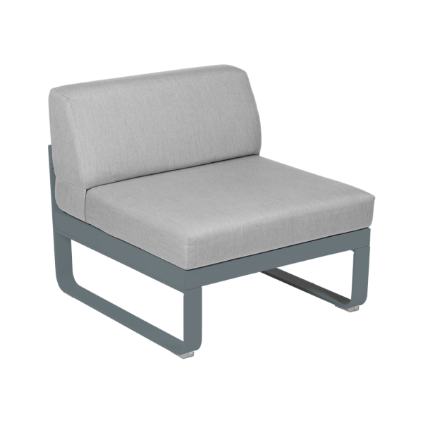 Bellevie Outdoor Modular 1 Seater Central Module By Fermob in Storm Grey