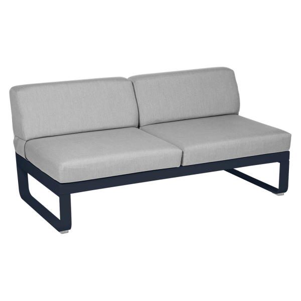 Bellevie Outdoor Modular 2 Seater Central Module By Fermob in Deep Blue