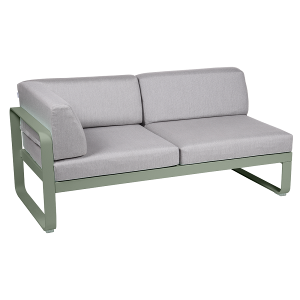 Bellevie Outdoor Modular 2 Seater Left Corner Module By Fermob in Cactus