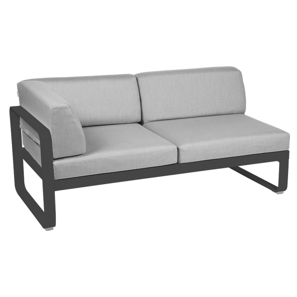 Bellevie Outdoor Modular 2 Seater Left Corner Module By Fermob in Anthracite