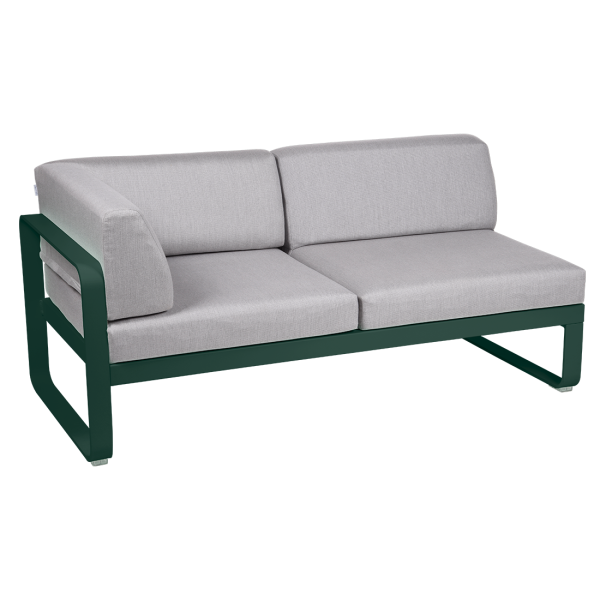Bellevie Outdoor Modular 2 Seater Left Corner Module By Fermob in Cedar Green