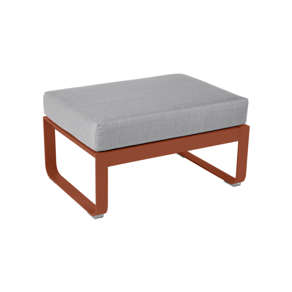 Bellevie Outdoor Modular 1 Seater Ottoman By Fermob in Red Ochre