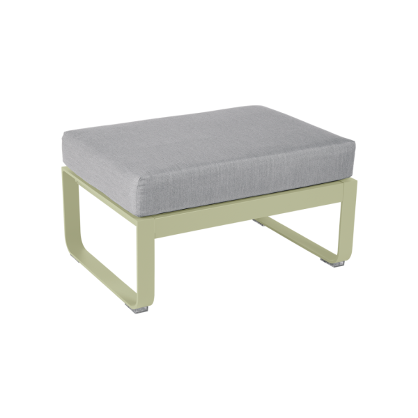 Bellevie Outdoor Modular 1 Seater Ottoman By Fermob in Willow Green